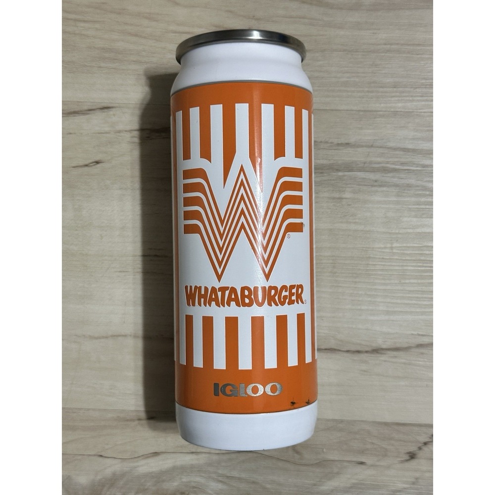Whataburger Igloo Can Stainless Travel Tumbler Insulated 16oz Fast Shipping